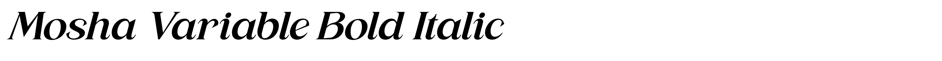 Mosha Variable Bold Italic